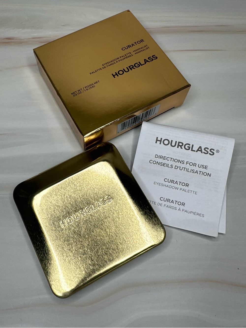 Hourglass Curator Eyeshadow Palette Minimalist Gold Compact New w/ Box - Picture 4 of 11